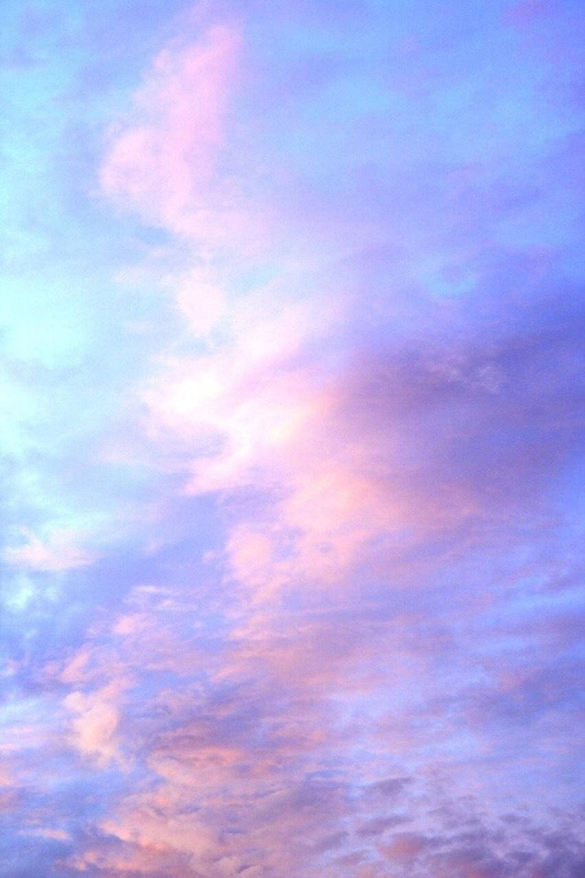 Purple Clouds, lavender pink, cyan, HD Phone Wallpaper