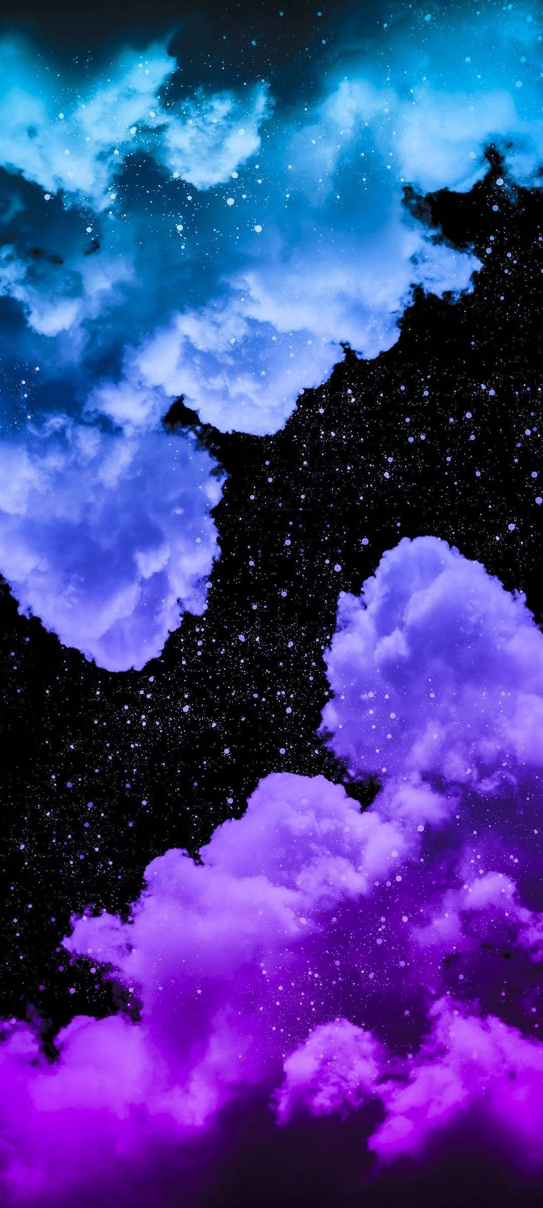 Blue And Purple Clouds Phone, electric blue, purple, Full HD Phone Wallpaper