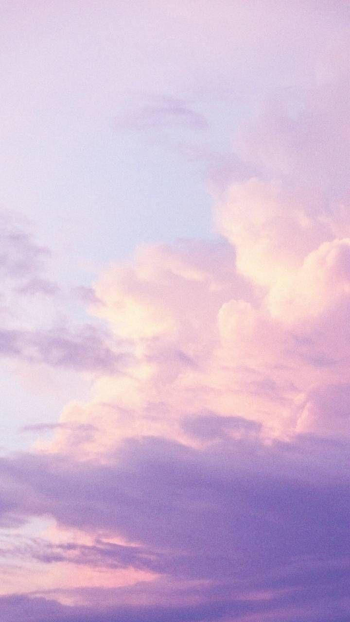 Purple Clouds, lavender, peach, HD Phone Wallpaper