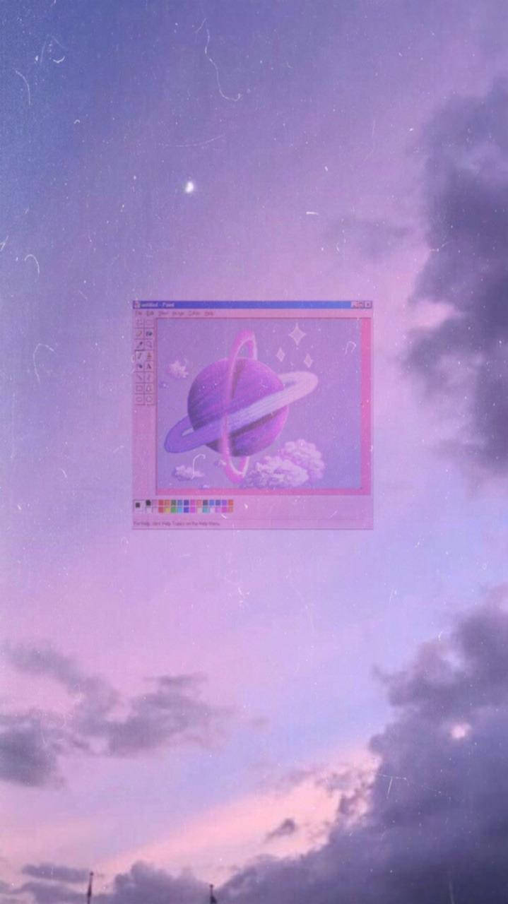 Purple Clouds, floating Photoshop window, pastel twilight sky, HD Phone Wallpaper