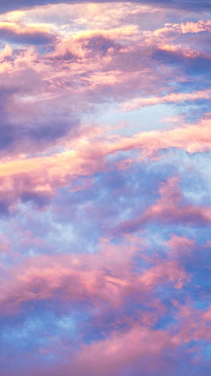 Purple Clouds, twilight, soft pink, HD Phone Wallpaper