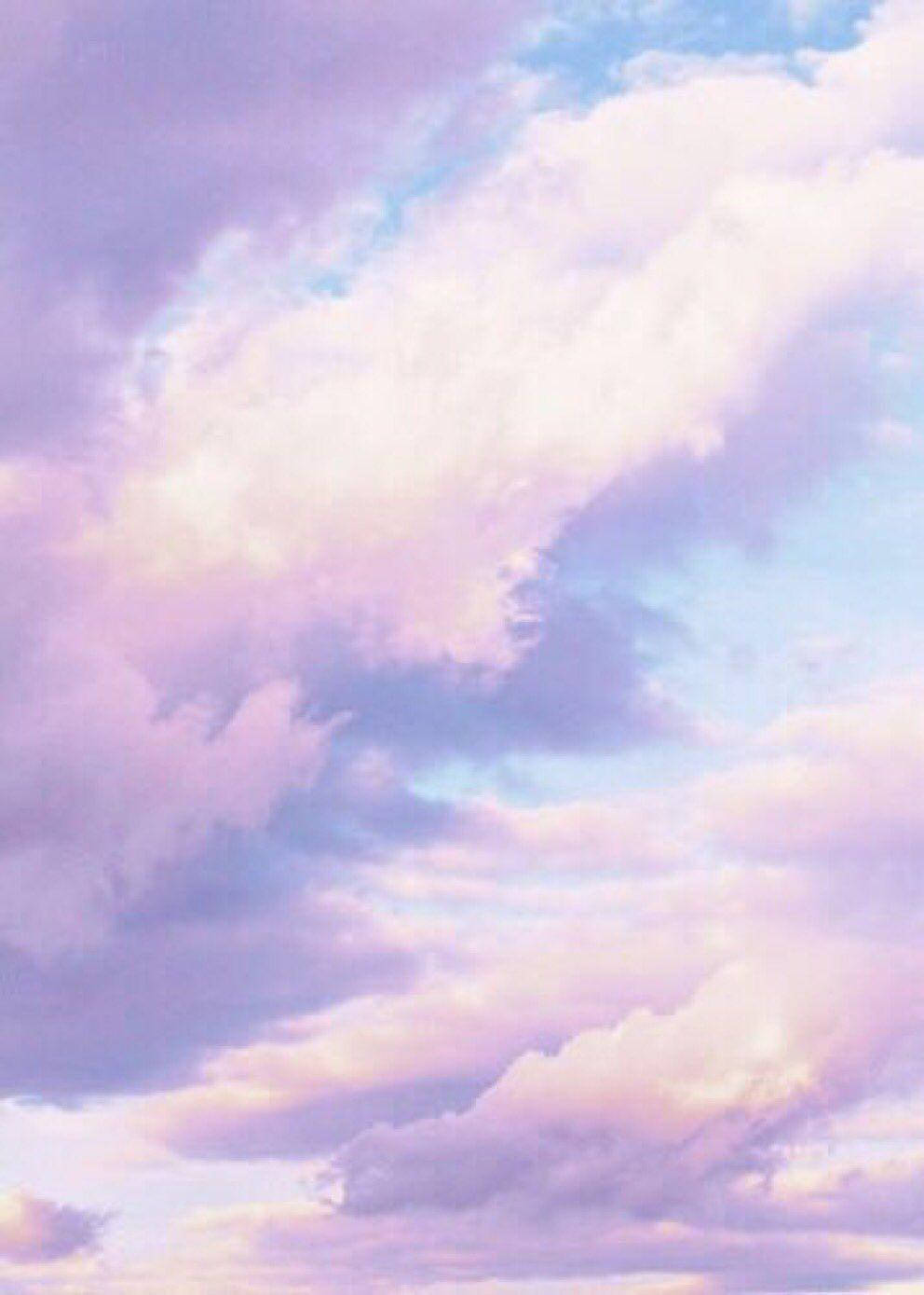 Purple Clouds, lavender pink, blue, HD Phone Wallpaper