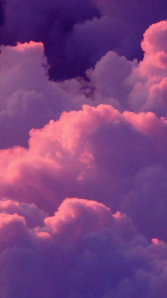 Purple Clouds, vibrant pink, deep purple, SD Phone Wallpaper
