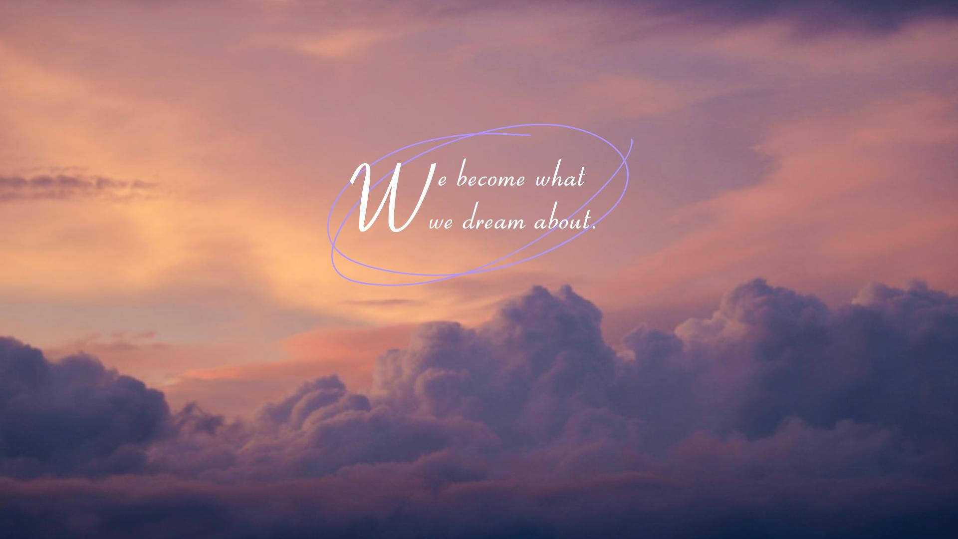 purple clouds, sunset, dreamy landscape, Full HD Desktop Wallpaper