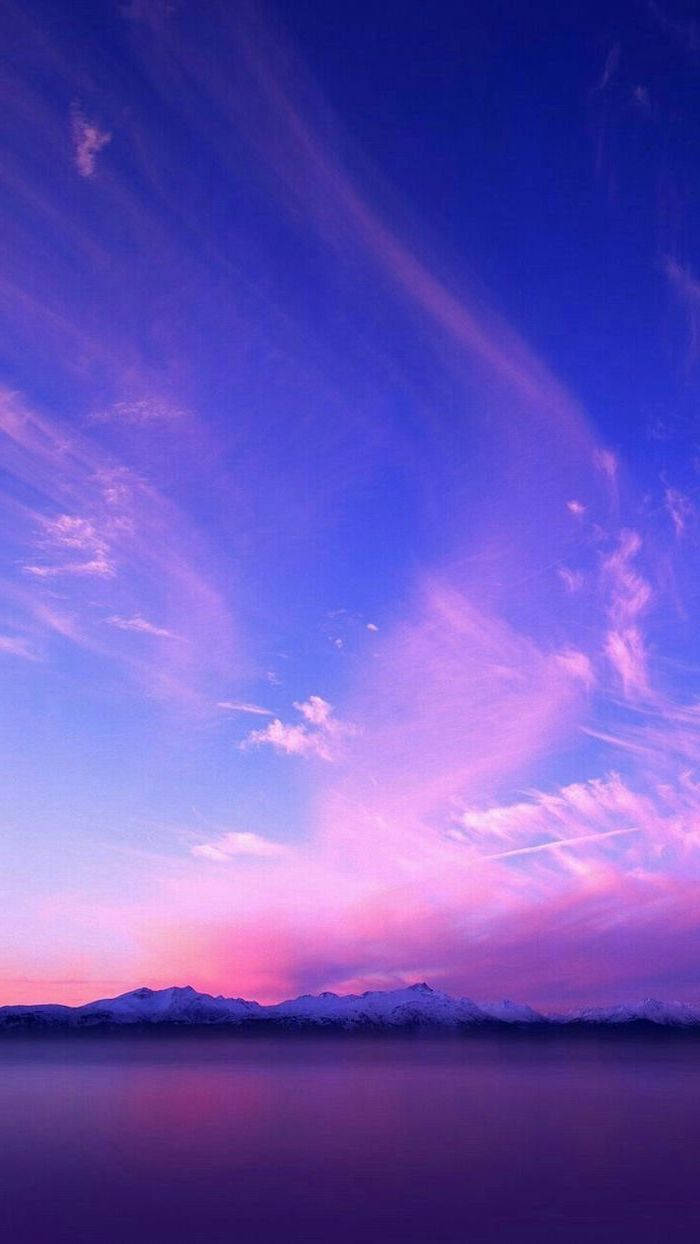 Purple Clouds, twilight sky, vibrant purple, SD Phone Wallpaper