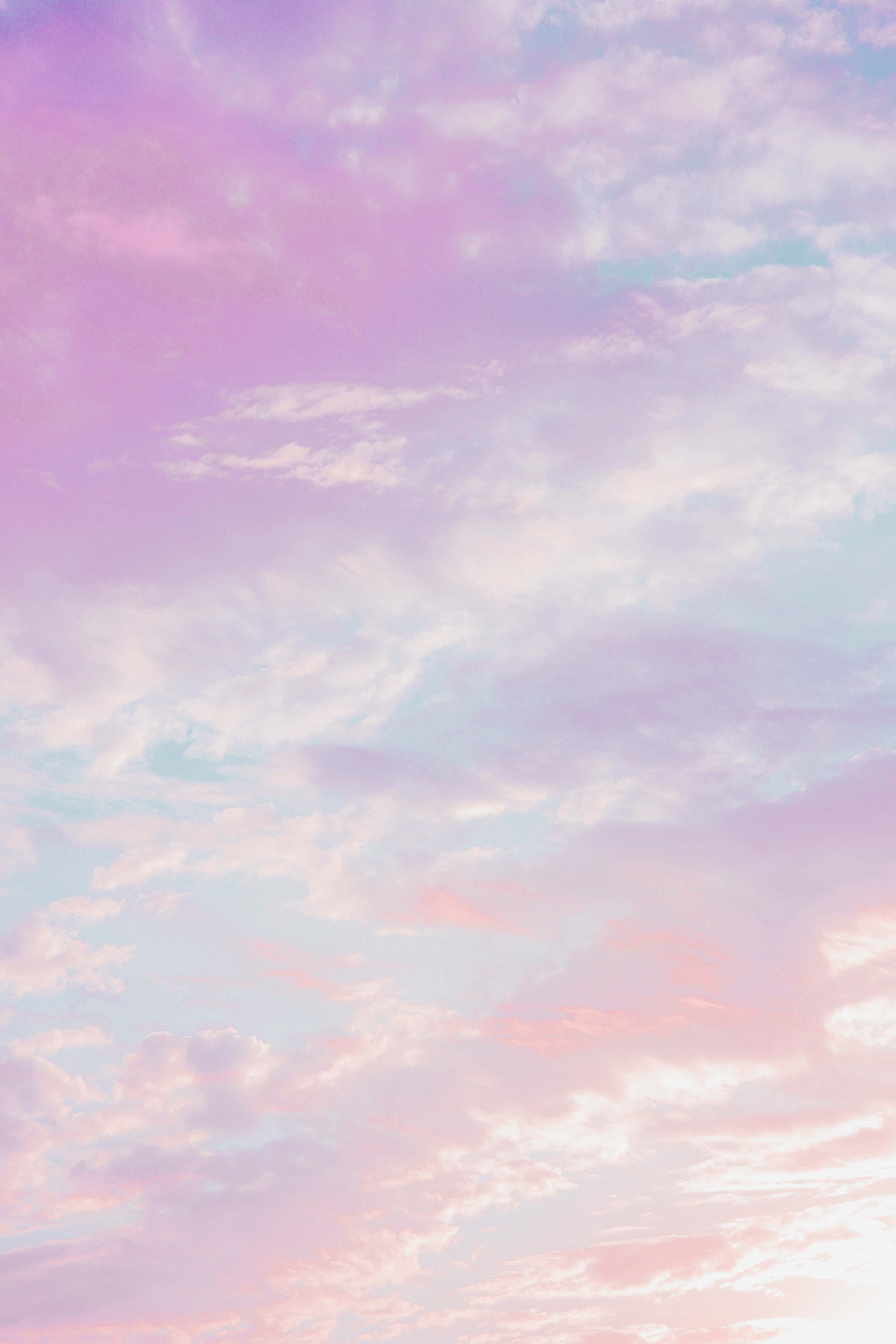 Solid Light Purple Clouds, pastel clouds, dreamy sky, 5K Phone Wallpaper
