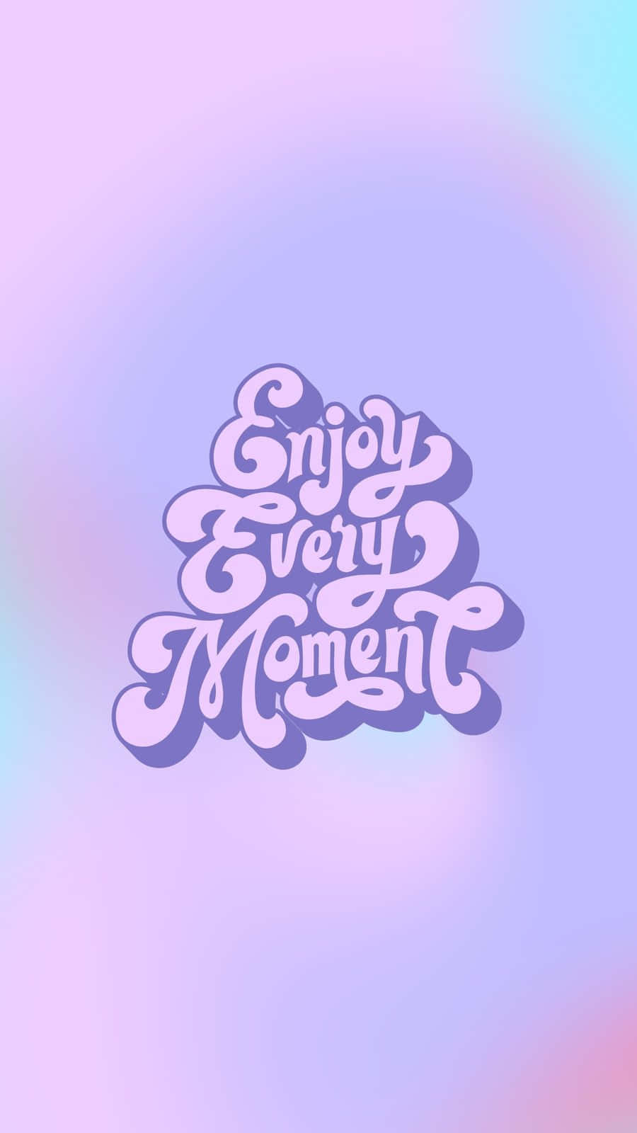 Purple Collage, cursive text, Enjoy Every Moment, HD Phone Wallpaper