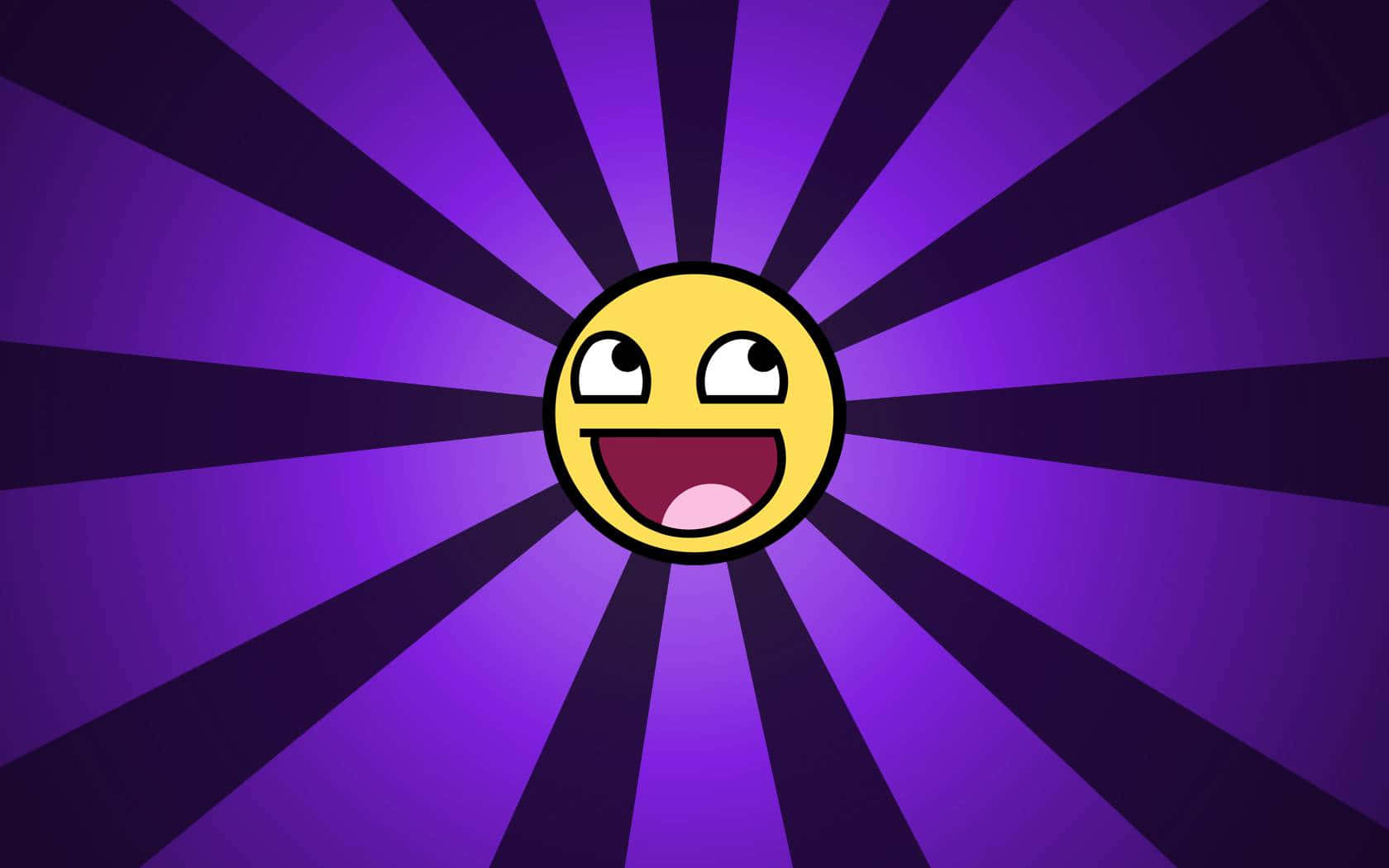 Purple Cool, yellow emoji, wide eyes, HD Desktop Wallpaper