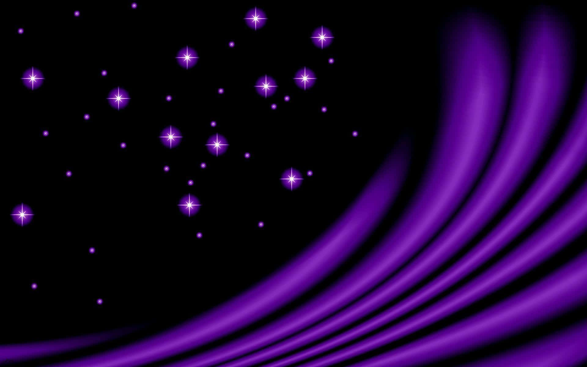 Purple Cool, black void, purple cosmic waves, Full HD Desktop Wallpaper