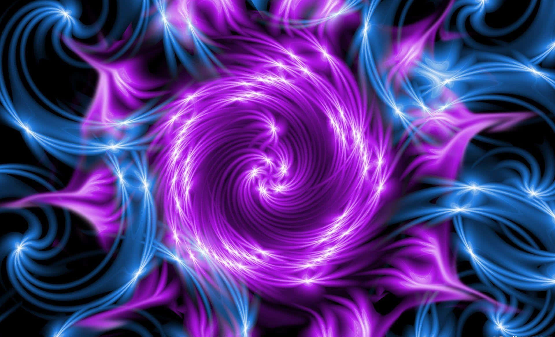 Purple Cool, vibrant purple, blue fractal swirls, Full HD Desktop Wallpaper