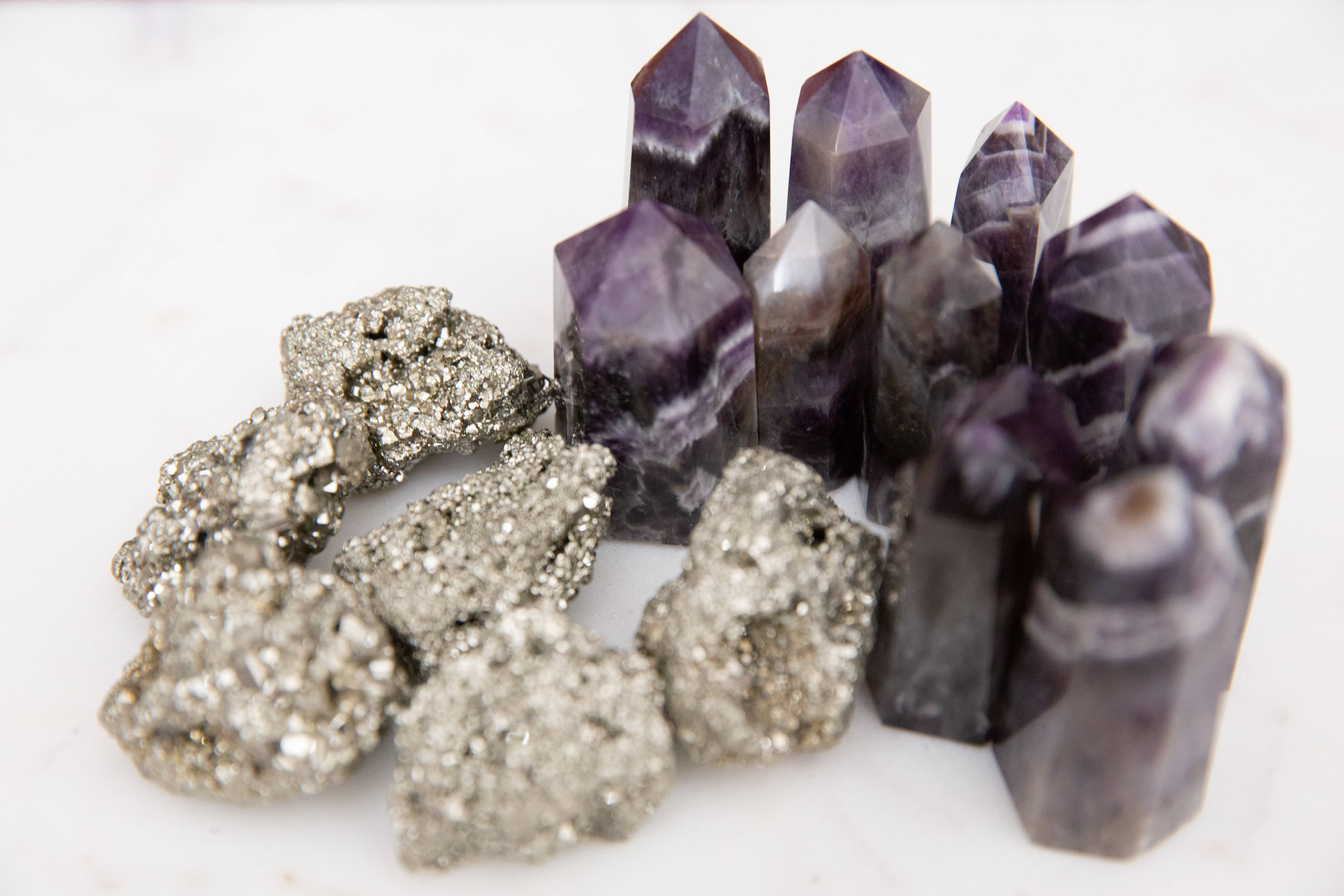 pyrite, amethyst, purple amethyst, 5K Desktop Wallpaper