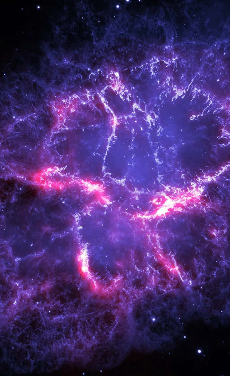 cosmic nebula, electric purple, fiery pink, SD Phone Wallpaper