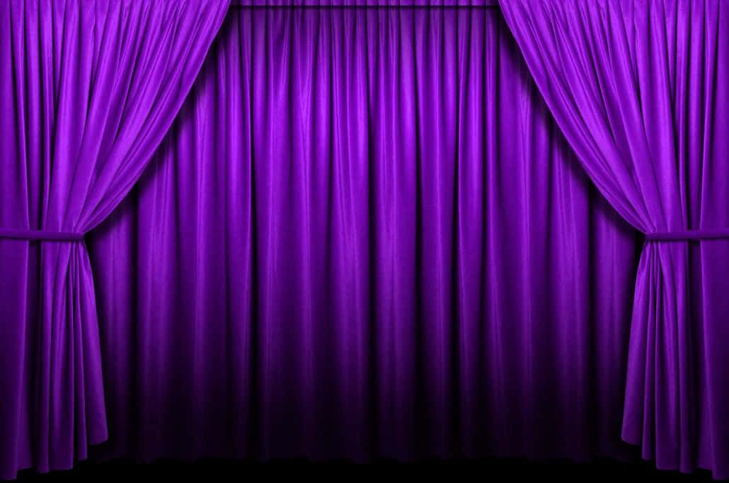 Soft Purple Curtains, rich purple velvet curtains, elegantly draped, SD Desktop Wallpaper