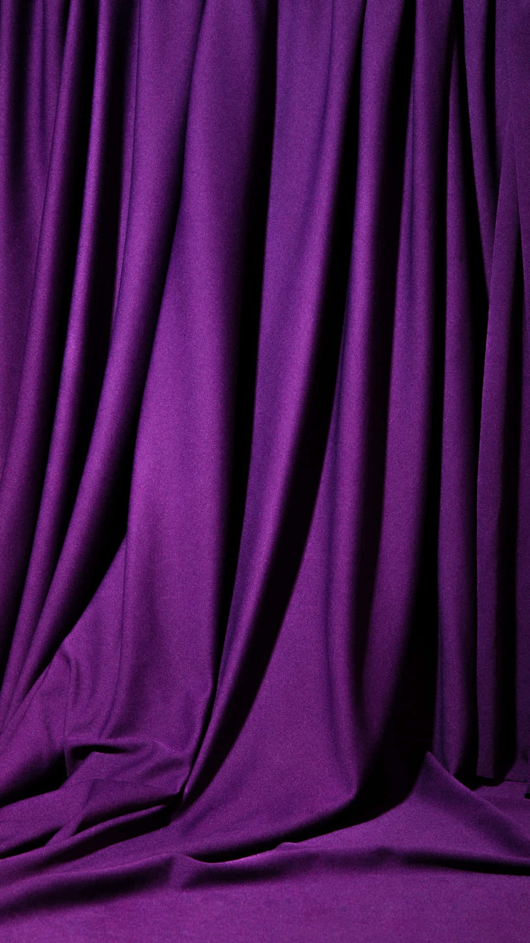 elegant purple curtain drapery, deep purple satin fabric, soft vertical folds, Full HD Phone Wallpaper
