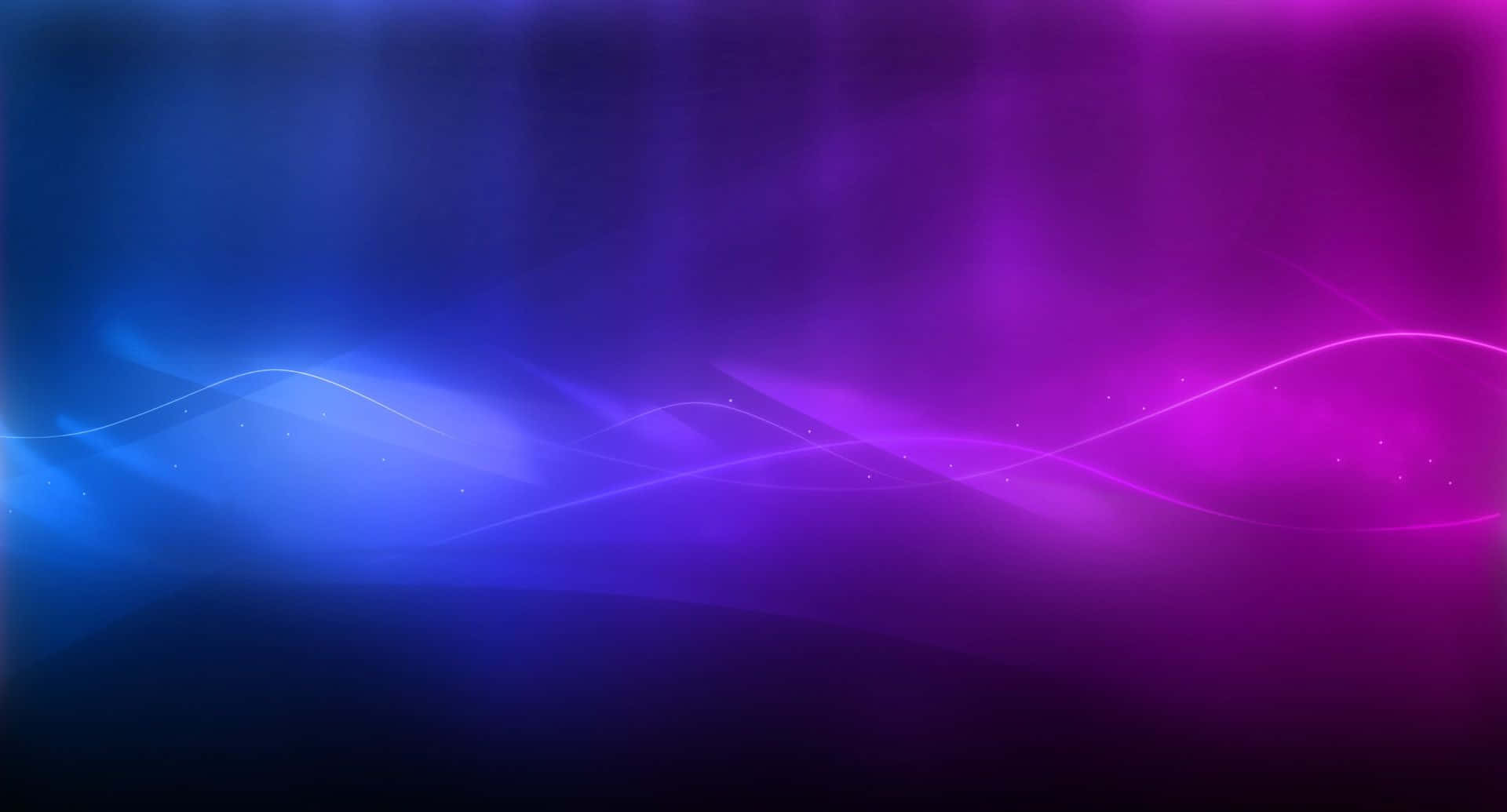 Purple Desktop, deep blue to vibrant magenta gradient, glowing wave lines, Full HD Desktop Wallpaper