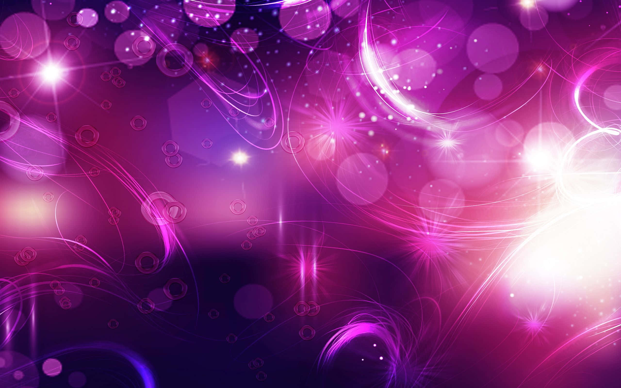 Purple Desktop, vibrant purple, pink abstract swirls, 2K Desktop Wallpaper