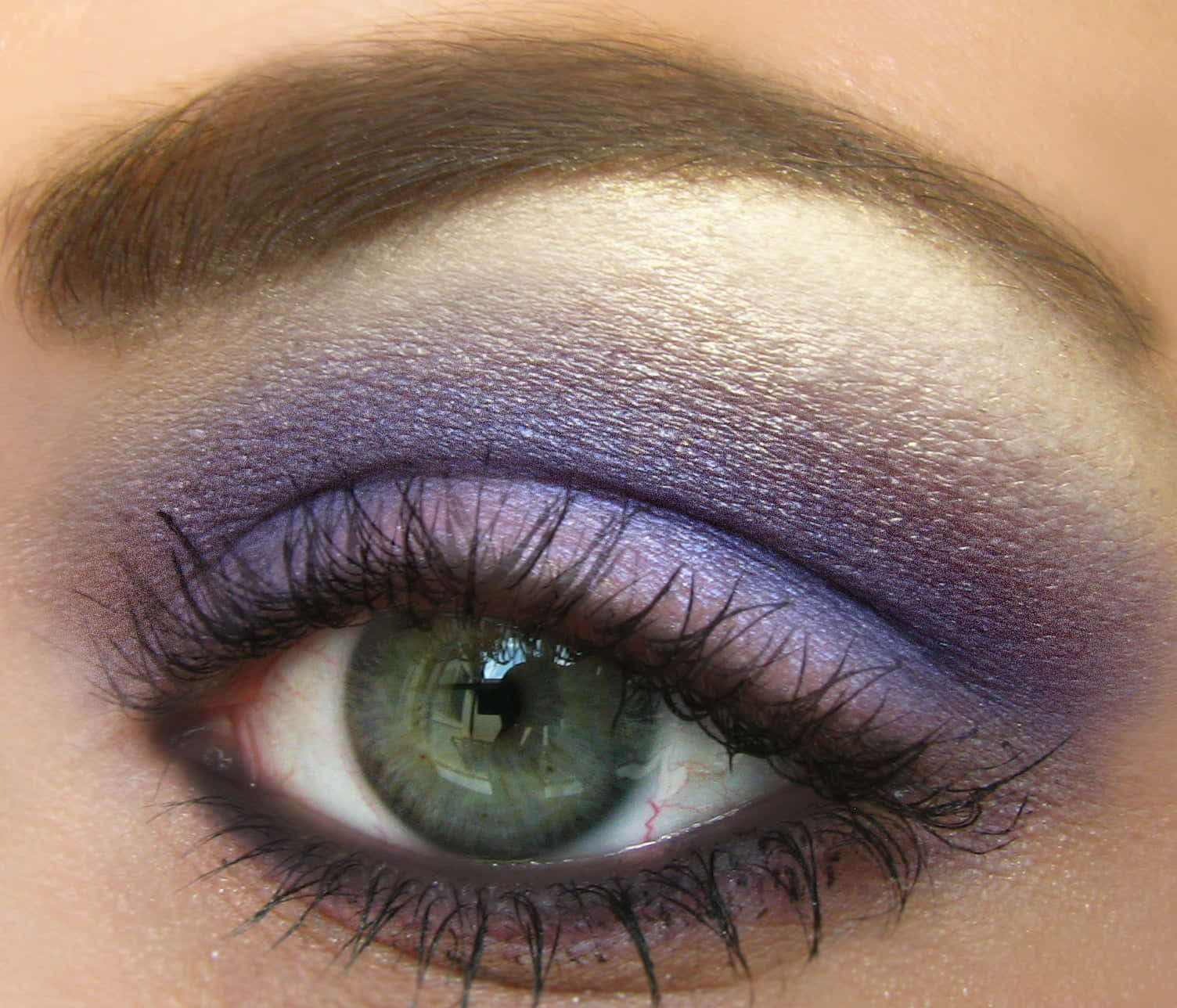 purple eye shadow, shimmering purple, gold eyeshadow, HD Desktop Wallpaper