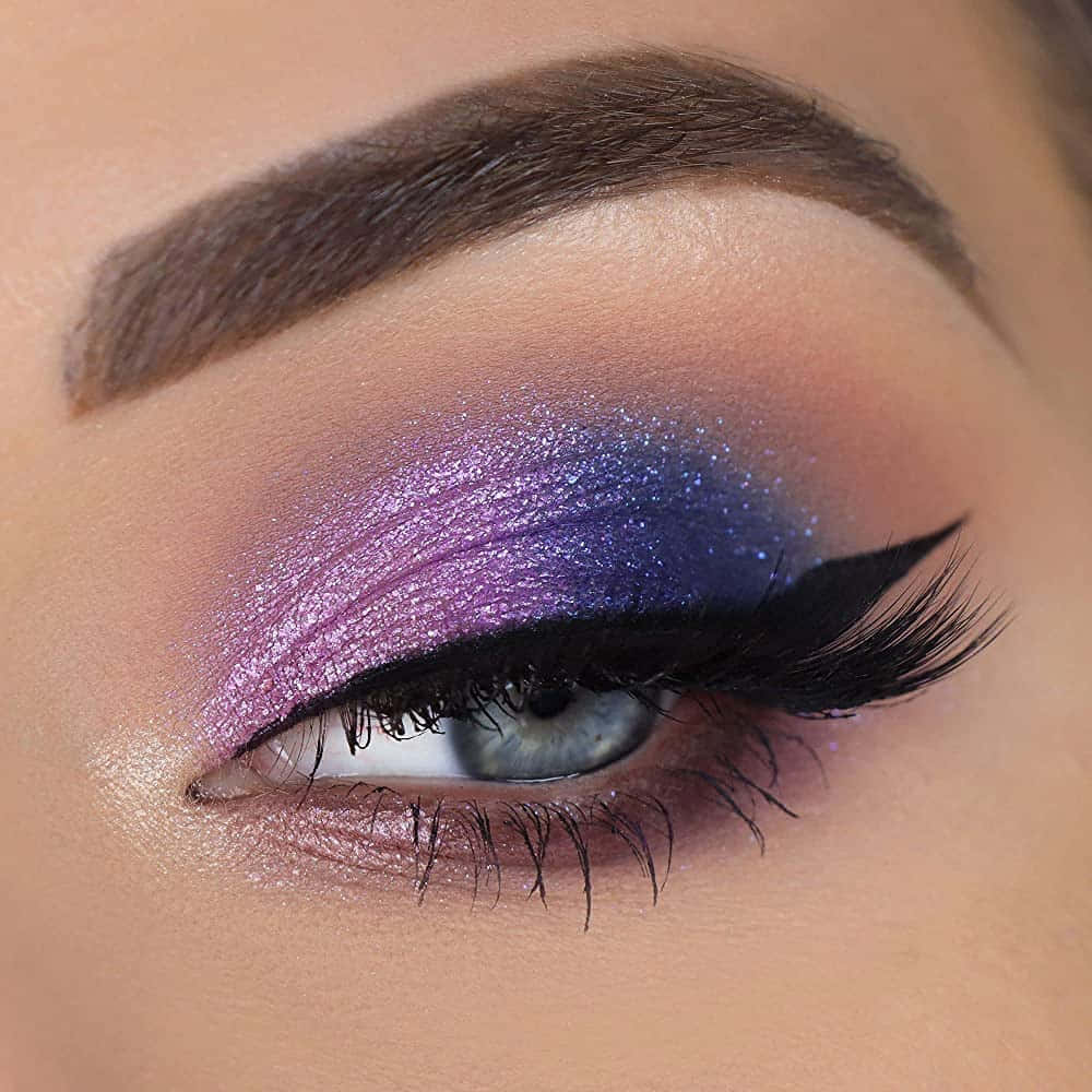 purple eye shadow, glittery purple, blue eyeshadow, SD Desktop Wallpaper