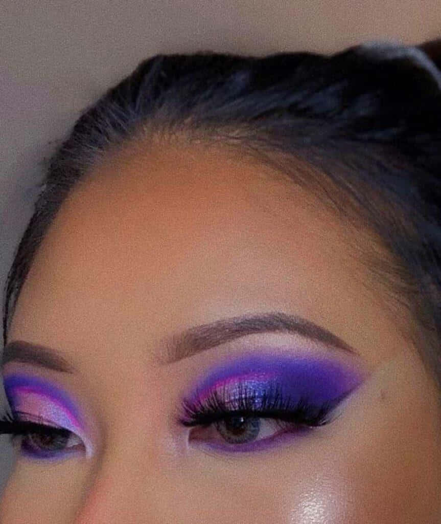 Purple Eye Shadow, bold purple, pink glitter, SD Phone Wallpaper