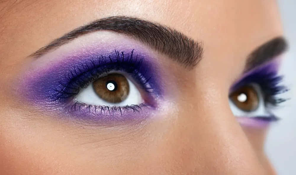 Purple Eye Shadow, purple eyeshadow, long lashes, SD Desktop Wallpaper