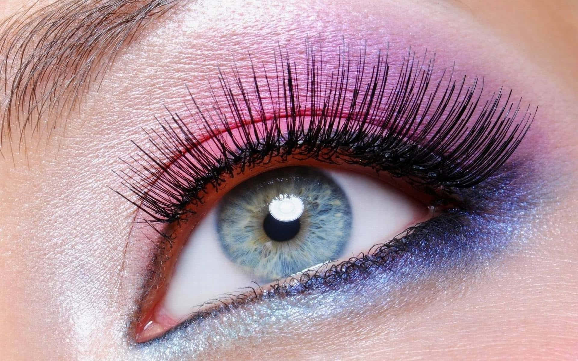 purple eye shadow, blue eye, vibrant pink purple, Full HD Desktop Wallpaper