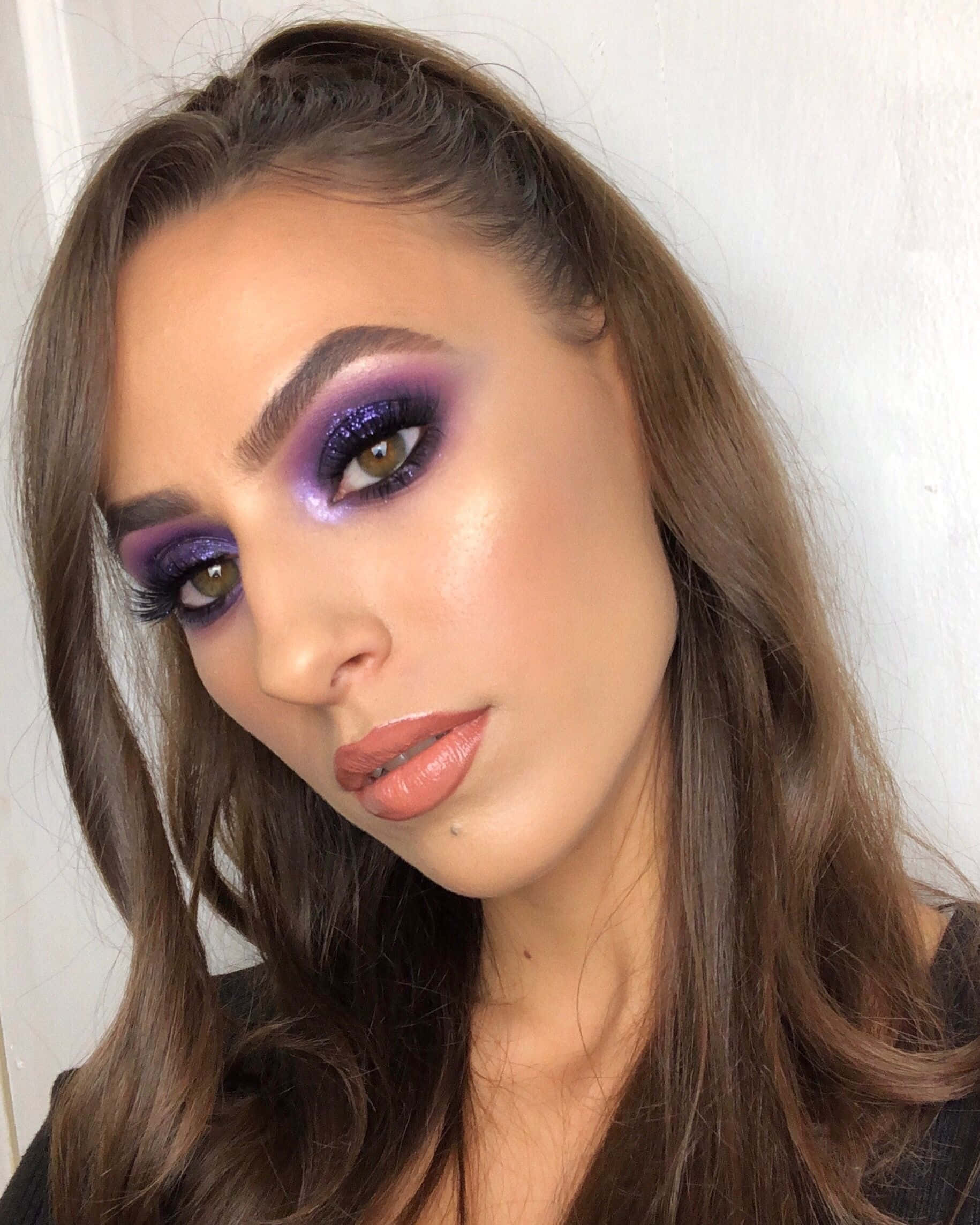 Purple Eye Shadow, glitter, purple eyeshadow, Full HD Phone Wallpaper