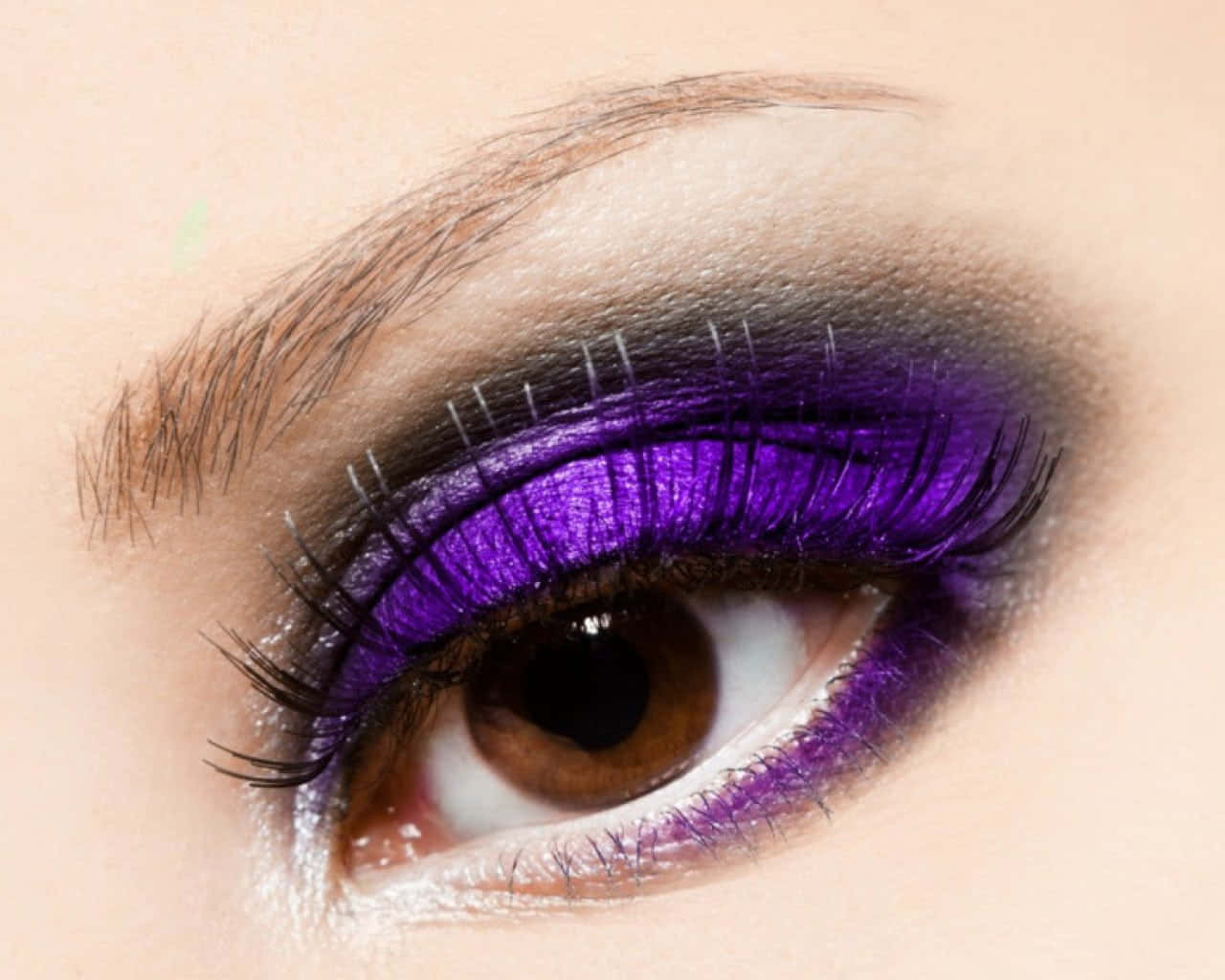 purple eye shadow, shimmering purple eyeshadow, dramatic lashes, HD Desktop Wallpaper