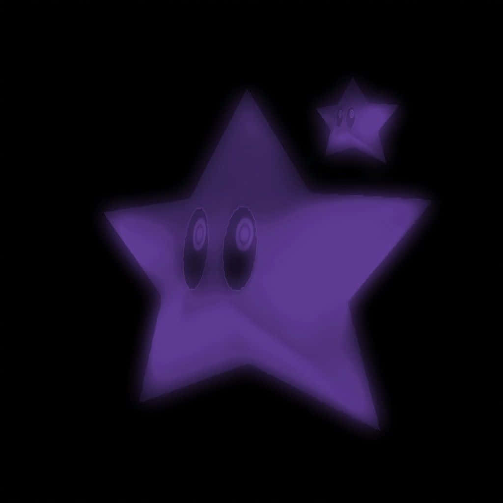 Purple Star Night Glow, glowing purple star, big eyes, SD Desktop Wallpaper