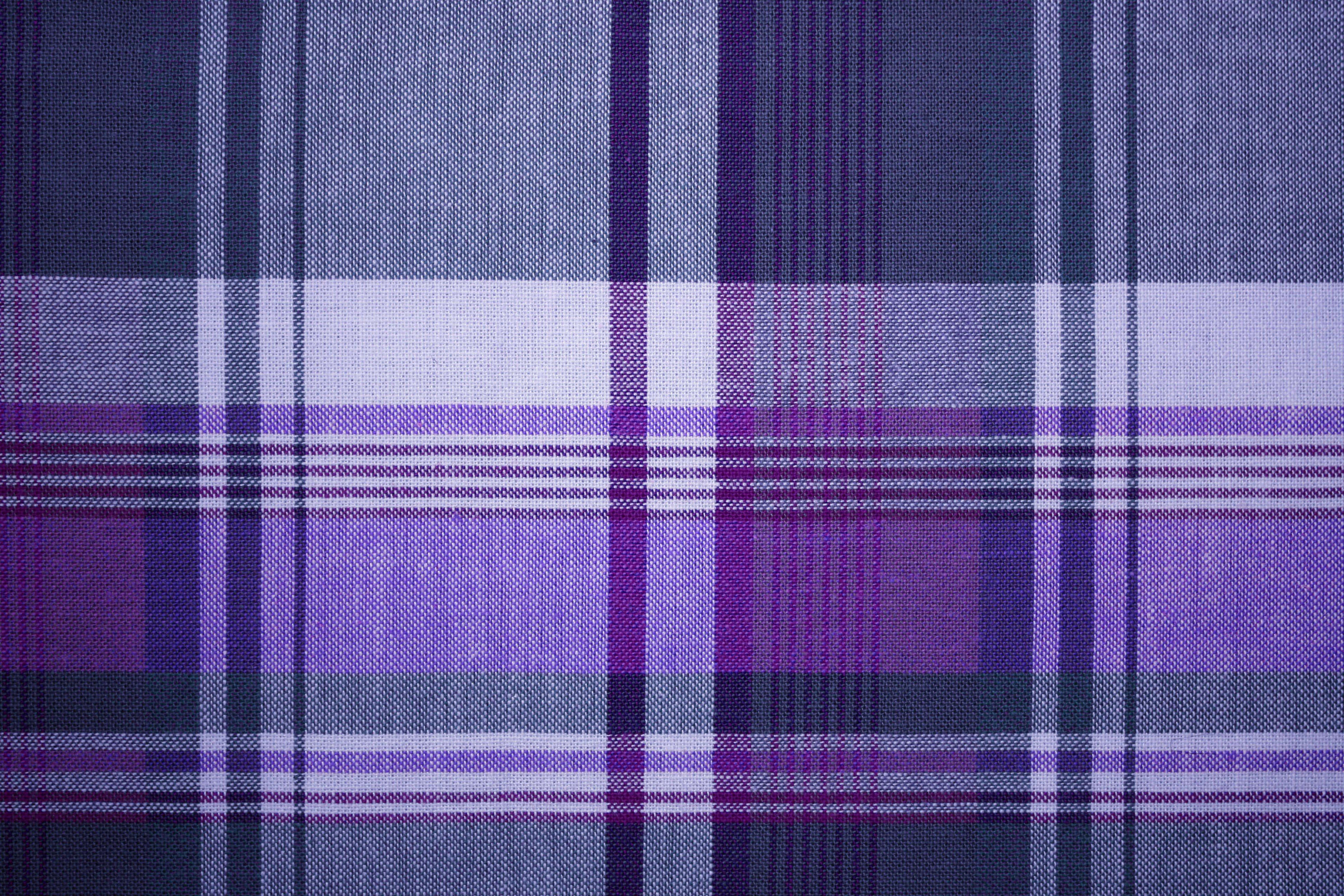 Purple Fabrics, textured purple plaid fabric, violet gray, 4K Desktop Wallpaper