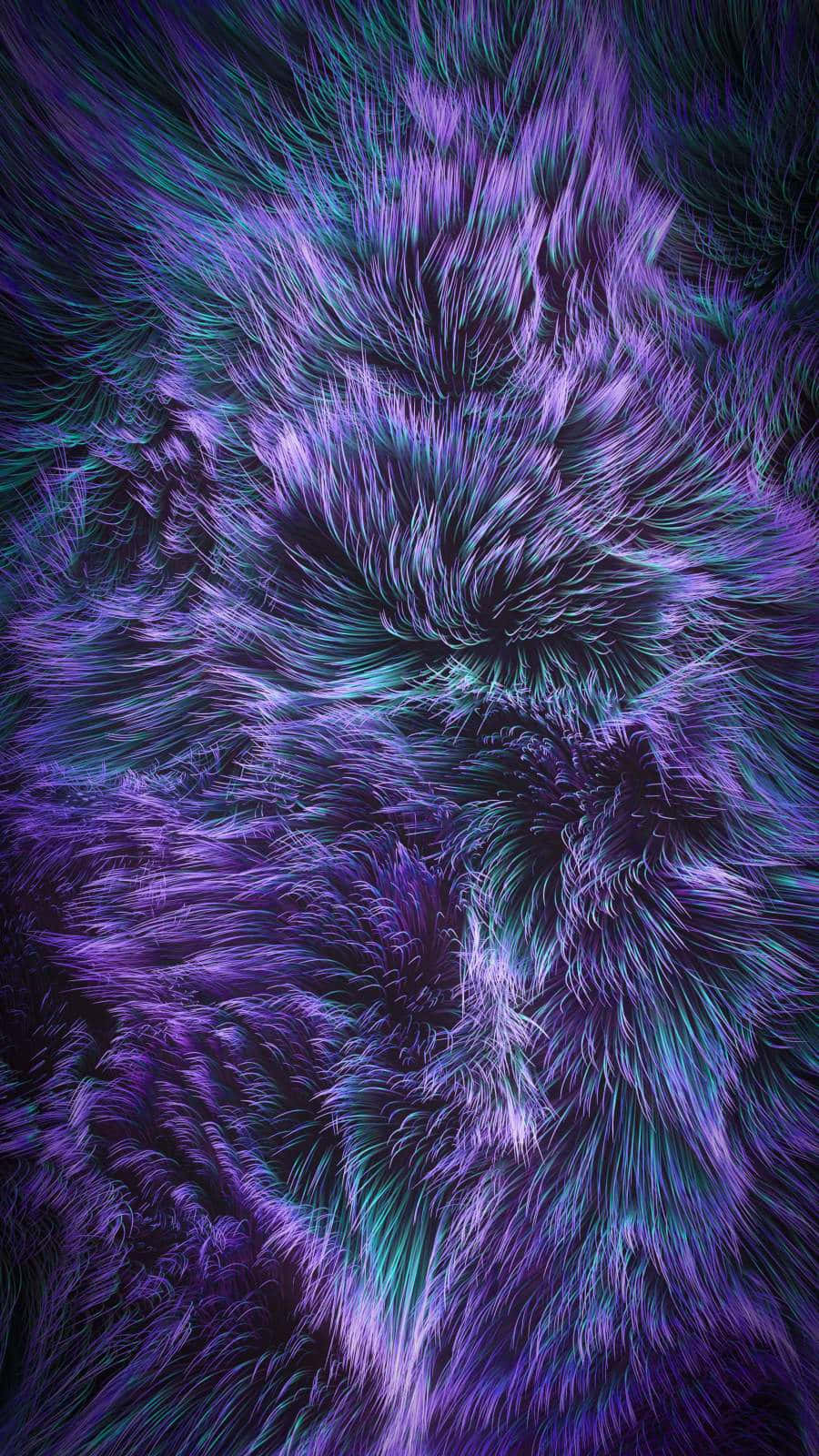 vibrant purple, teal, fiber-like strands, HD Phone Wallpaper