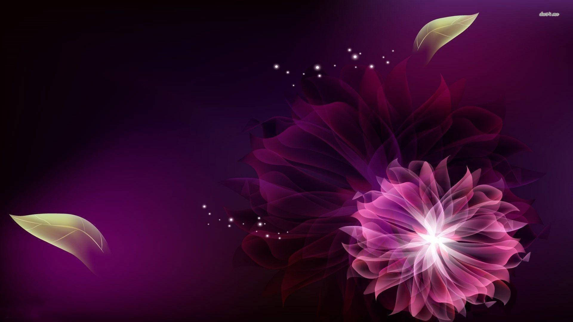 purple flower, laptop computer, pink and purple abstract flower, Full HD Desktop Wallpaper