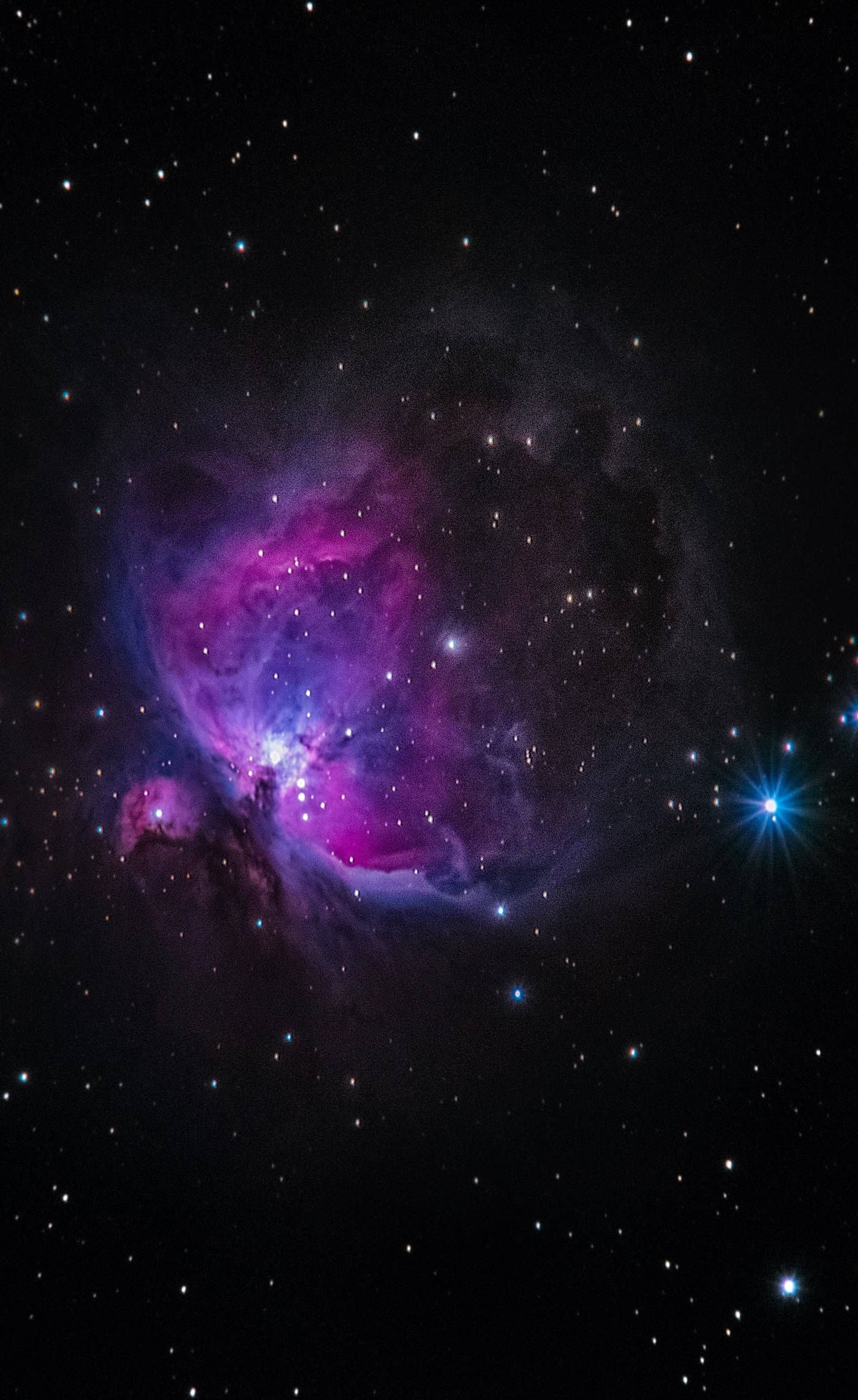 Purple Galaxy, Pink Light, nebula, Full HD Phone Wallpaper