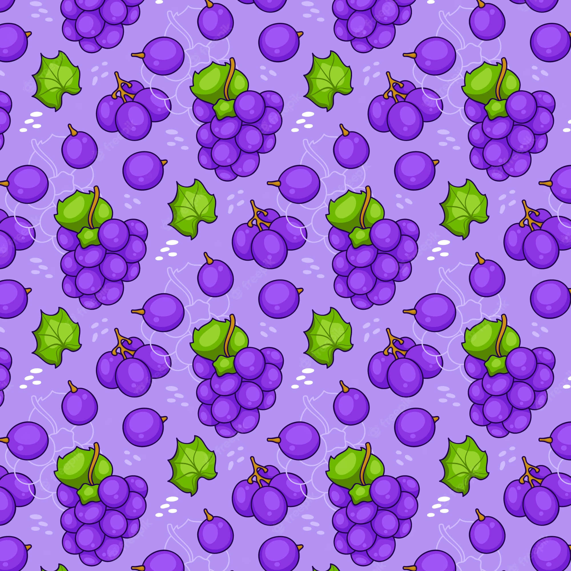 purple grapes, green leaves, lavender background, Full HD Desktop Wallpaper