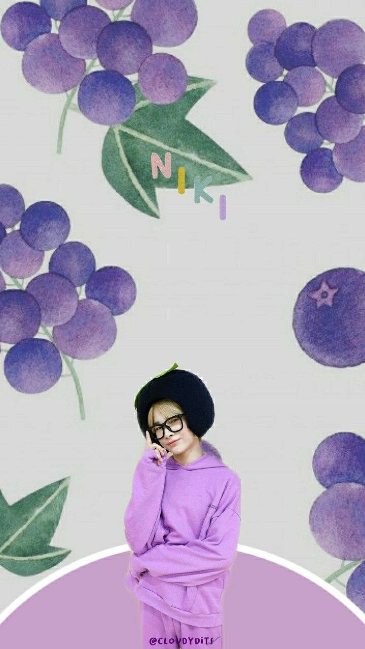 purple hoodie, black beret, watercolor background, HD Phone Wallpaper