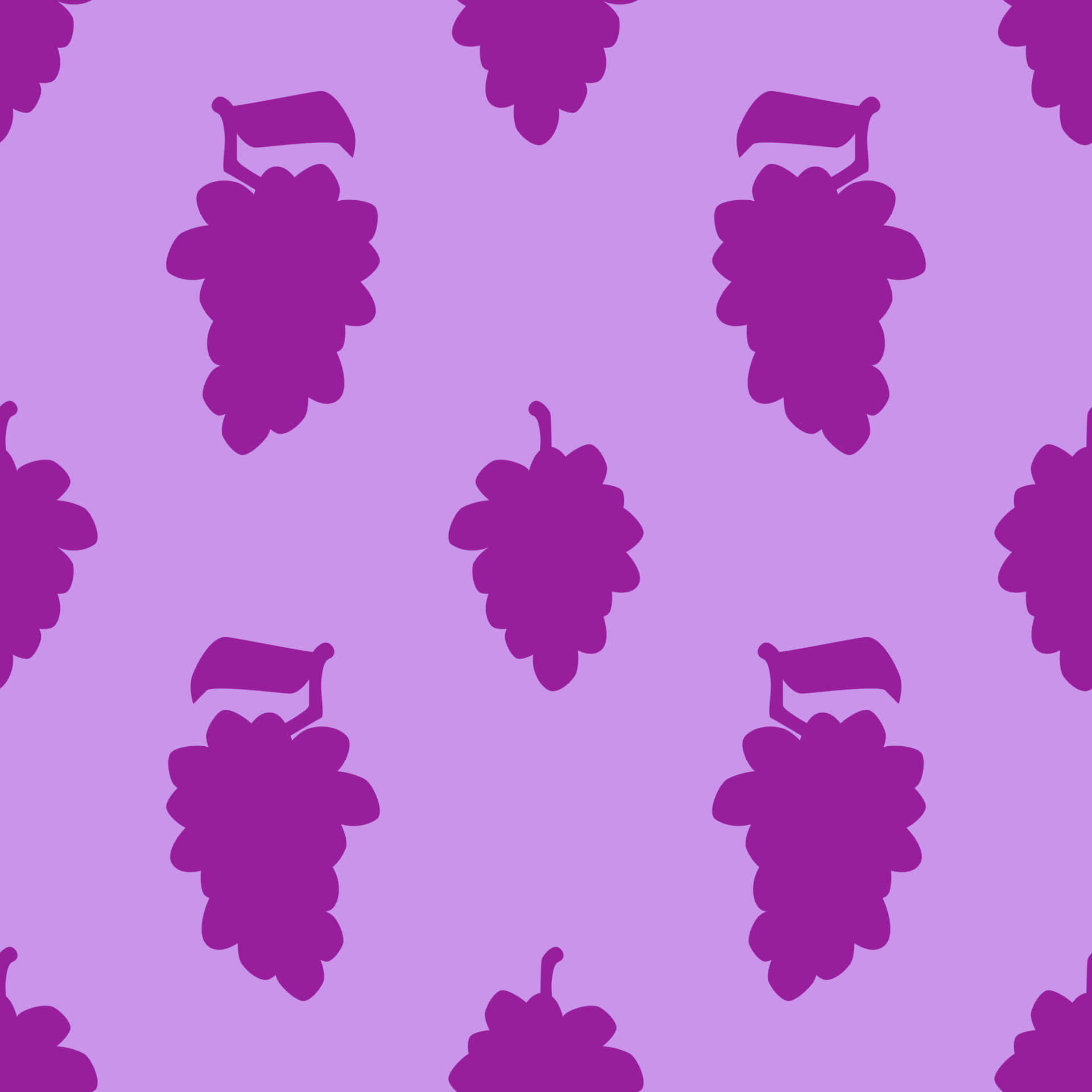 purple grapes, lavender background, minimalist vector style, Full HD Desktop Wallpaper