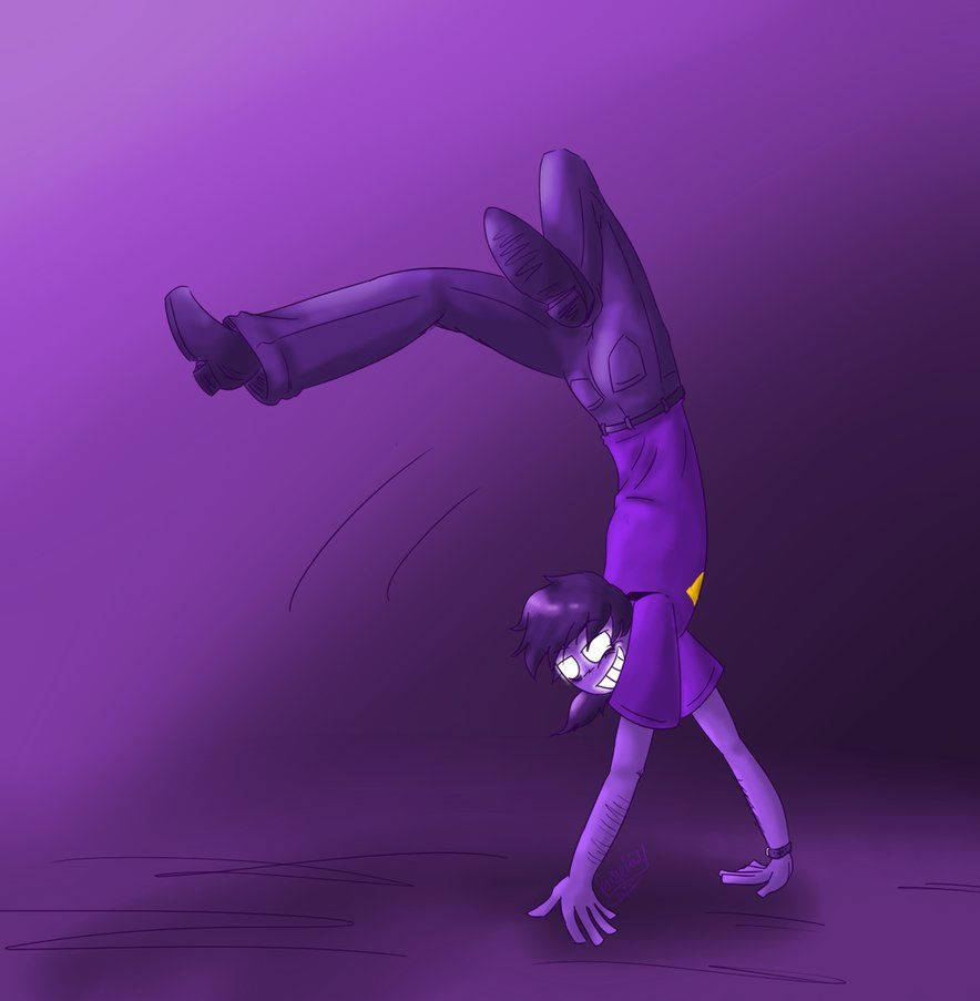 Purple Guy, anime character, glowing eyes, SD Phone Wallpaper