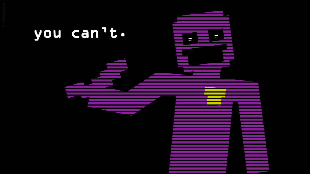 Purple Guy, horizontal lines, pixel-art, SD Desktop Wallpaper