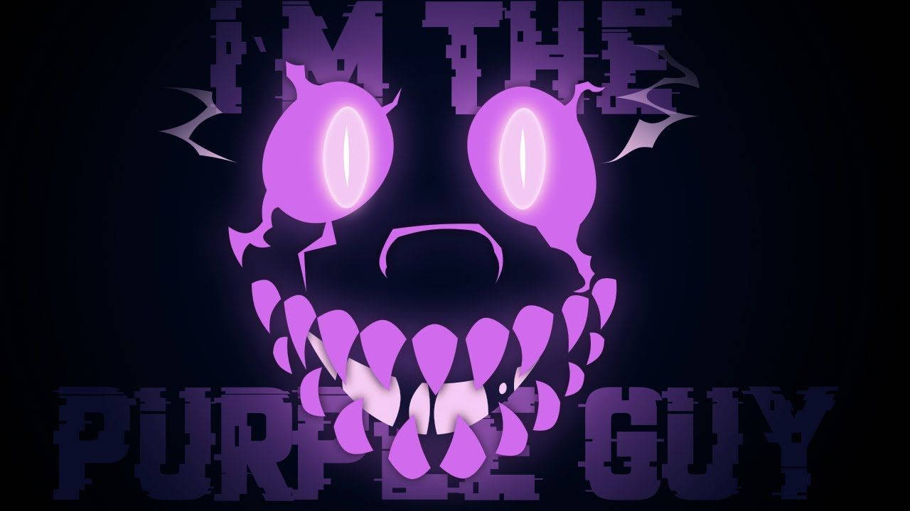 Purple Guy, neon face, glowing purple, HD Desktop Wallpaper