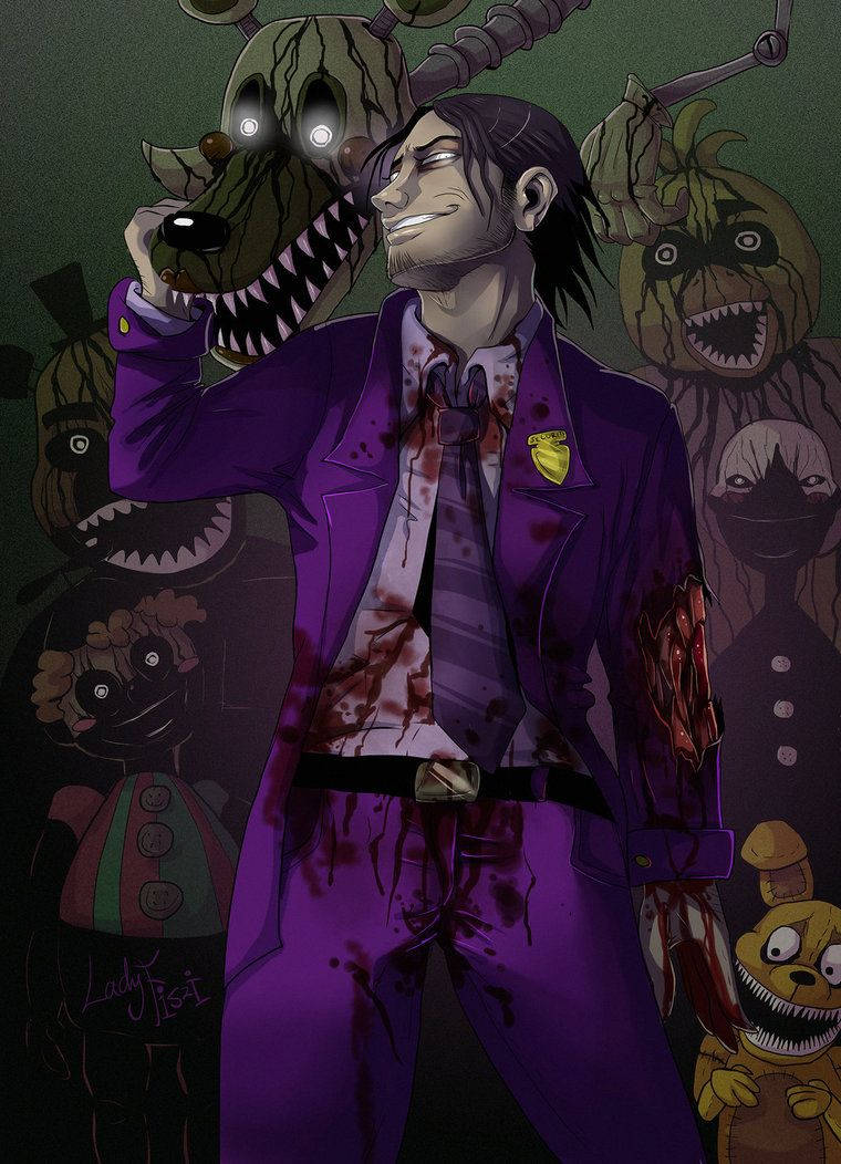 Purple Guy, phantoms, bloodstained purple suit, SD Phone Wallpaper