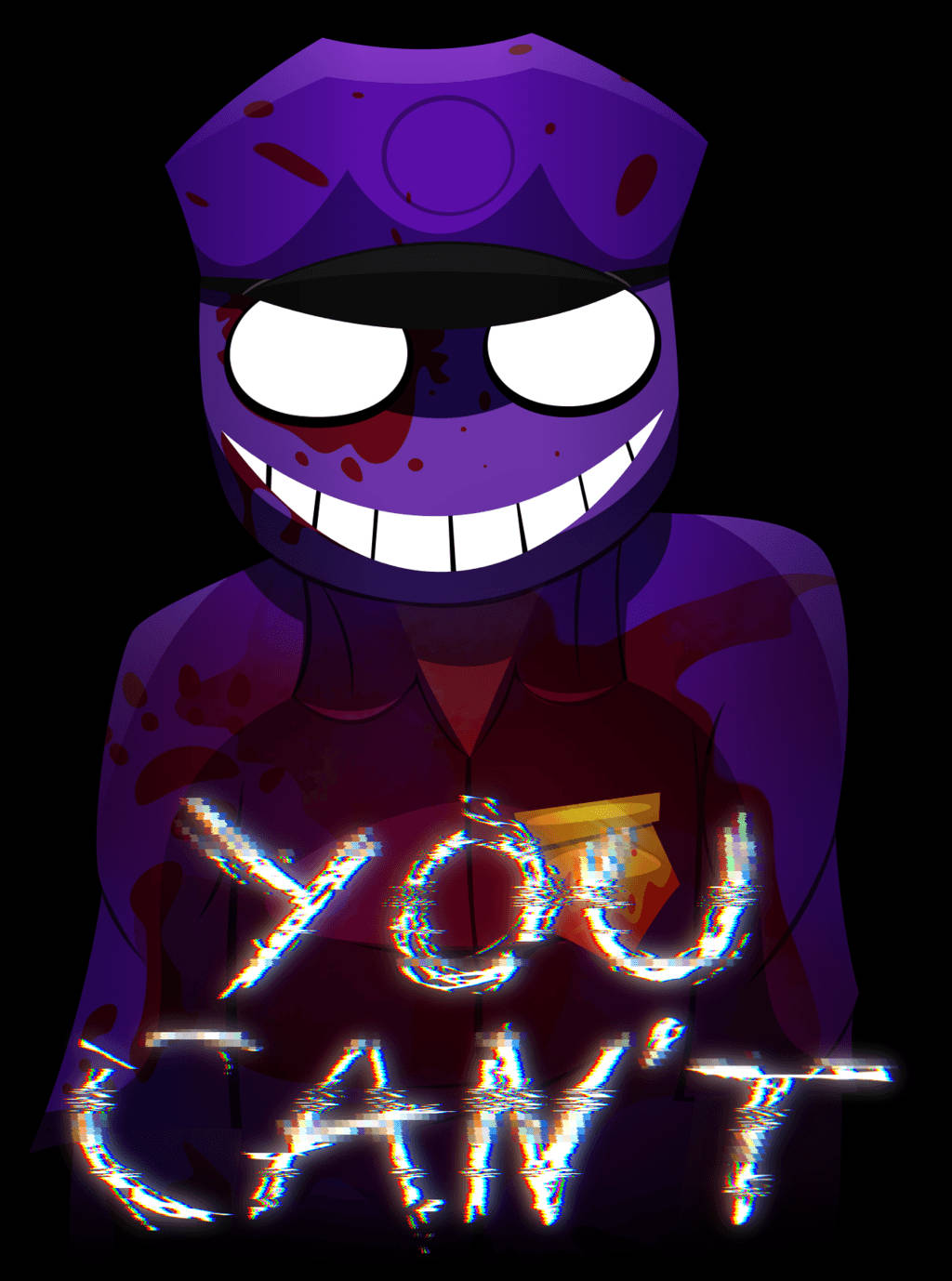 Purple Guy, glowing white eyes, wide grin, HD Phone Wallpaper