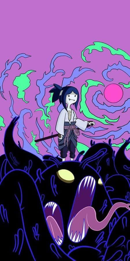 Purple Halloween, anime character, monstrous creature, SD Phone Wallpaper
