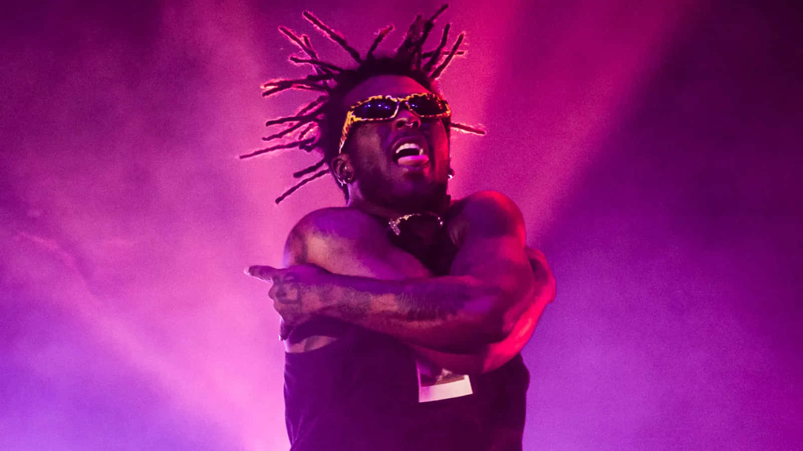 Purple Haze, vibrant purple stage lights, spiky dreadlocks, HD Desktop Wallpaper