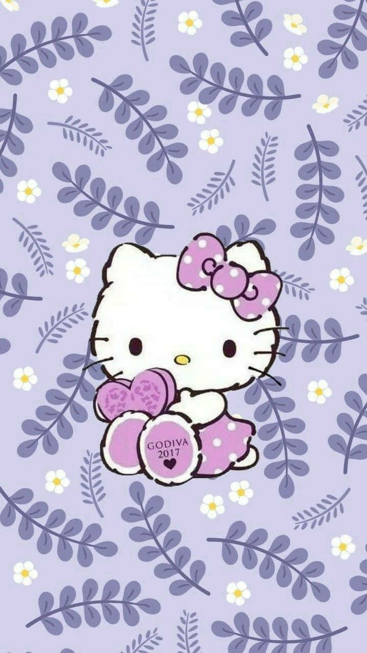 Purple Hello Kitty, Hello Kitty, pink polka dot outfit, HD Phone Wallpaper