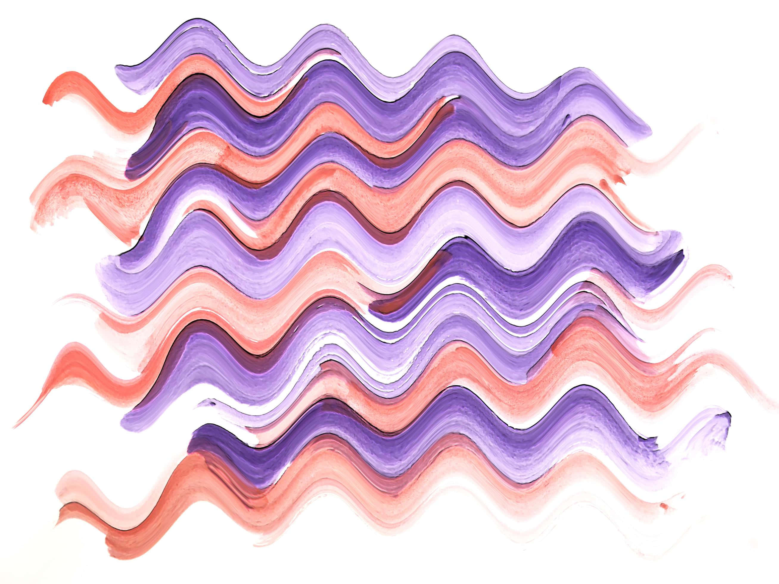 Purple Ink, vibrant wavy brushstrokes, purple, 2K Desktop Wallpaper
