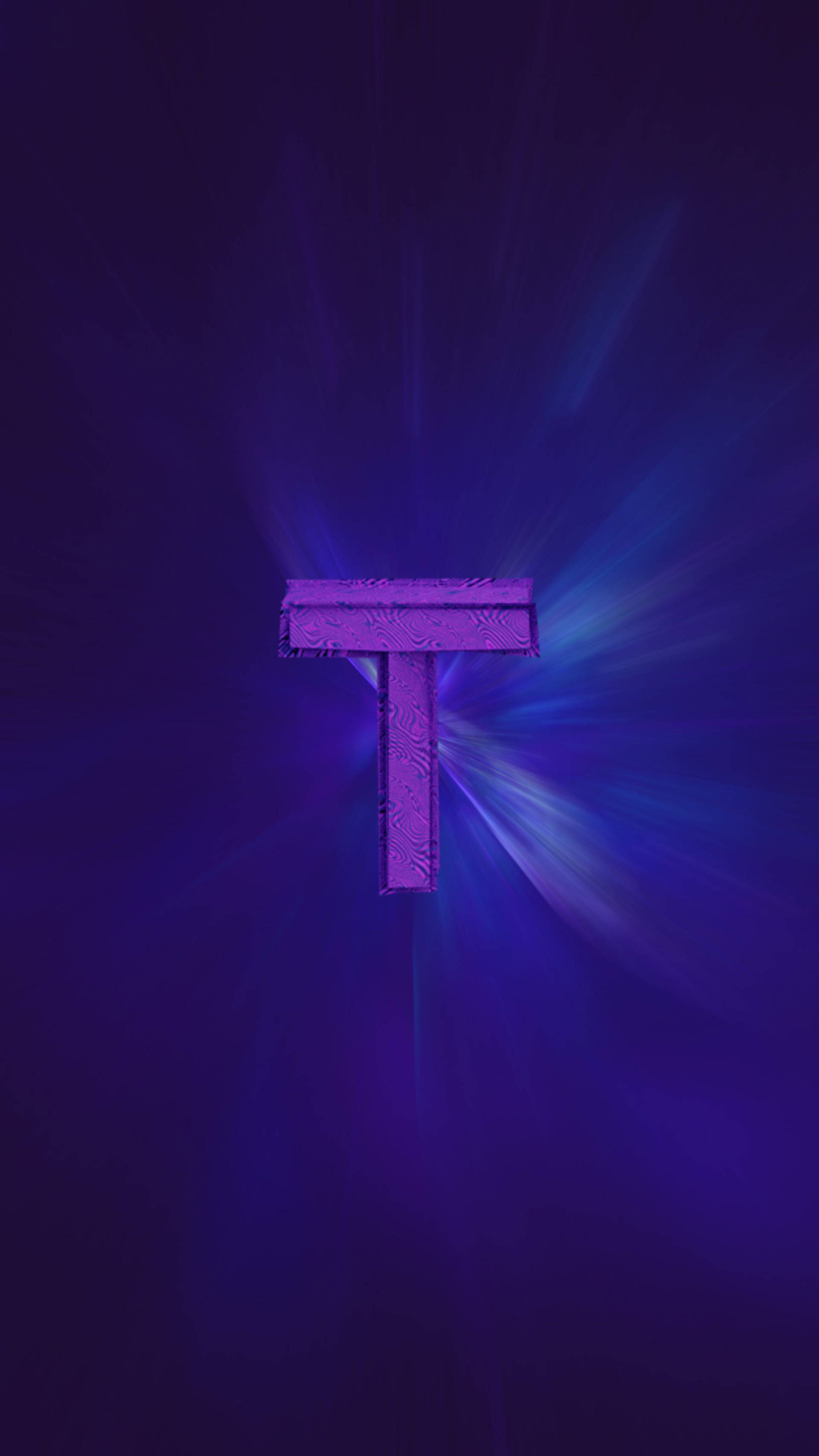 Purple Abstract Letter T, glowing purple, intricate texture, 2K Phone Wallpaper