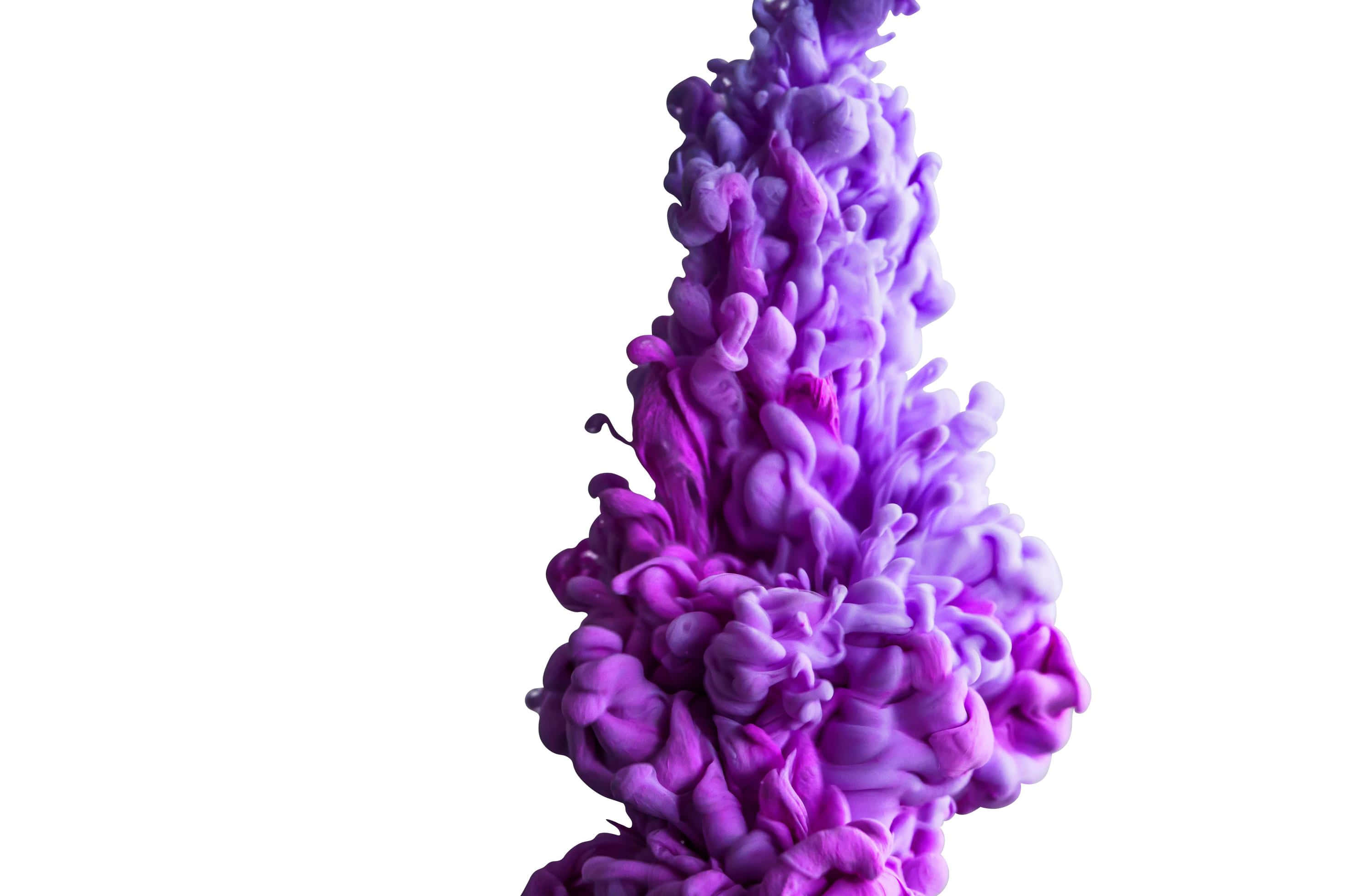 vibrant purple ink, swirls upward, dynamic cloud, 2K Desktop Wallpaper
