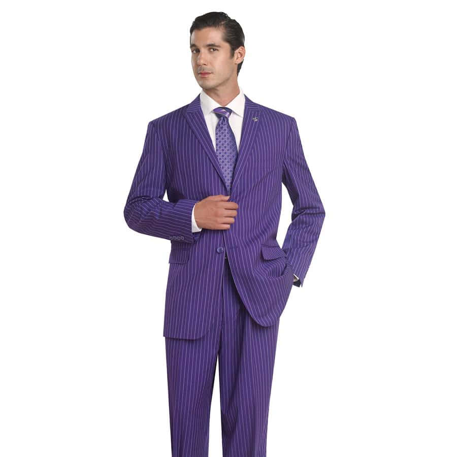 purple pinstripe suit, man, white background, SD Desktop Wallpaper