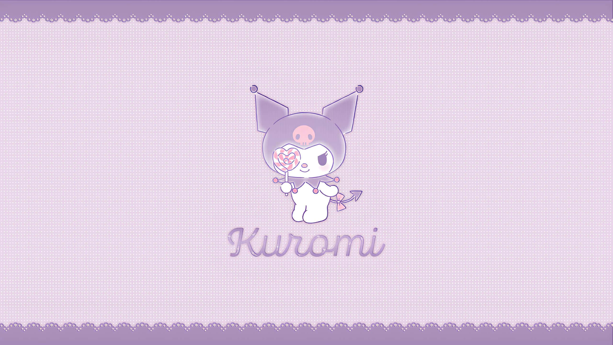Kuromi, lollipop, purple, 2K Desktop Wallpaper