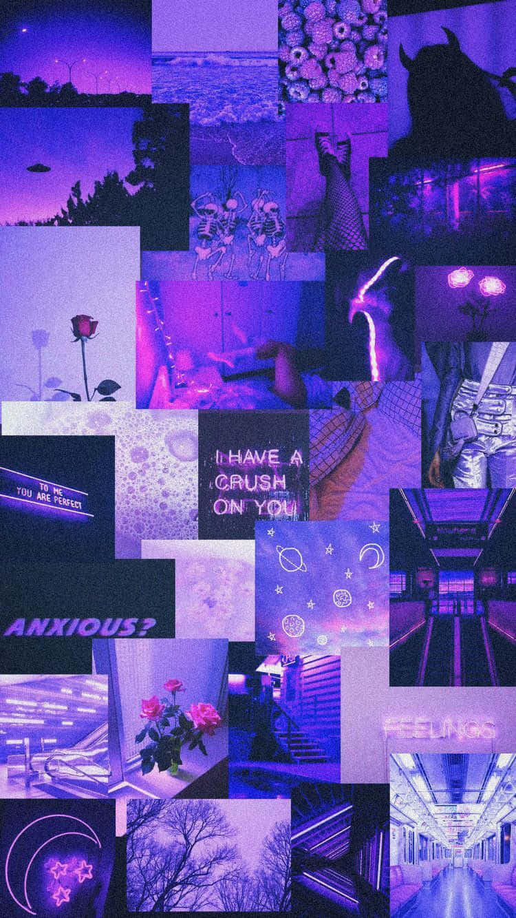 purple neon aesthetic computer, neon lights, purple-toned, HD Phone Wallpaper