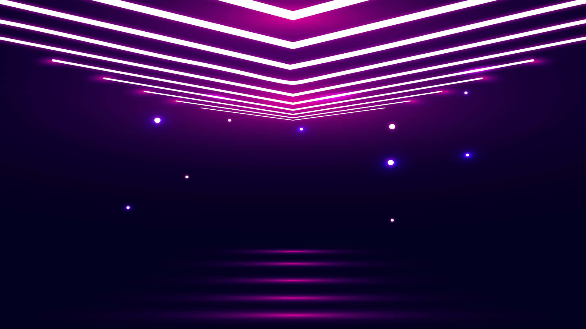 purple neon lights, geometric chevrons, dark ceiling, Full HD Desktop Wallpaper